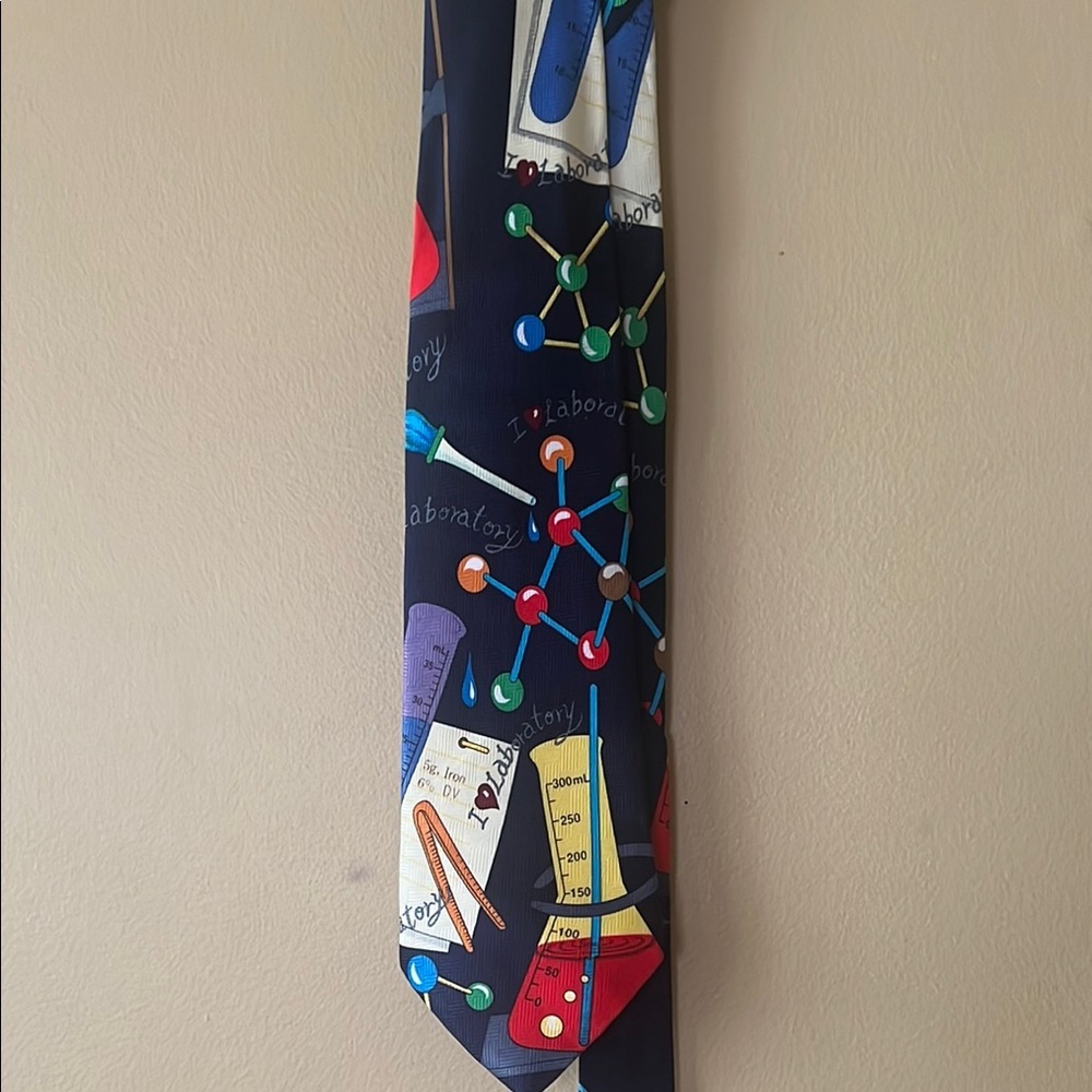 Colorful Science-Themed Tie